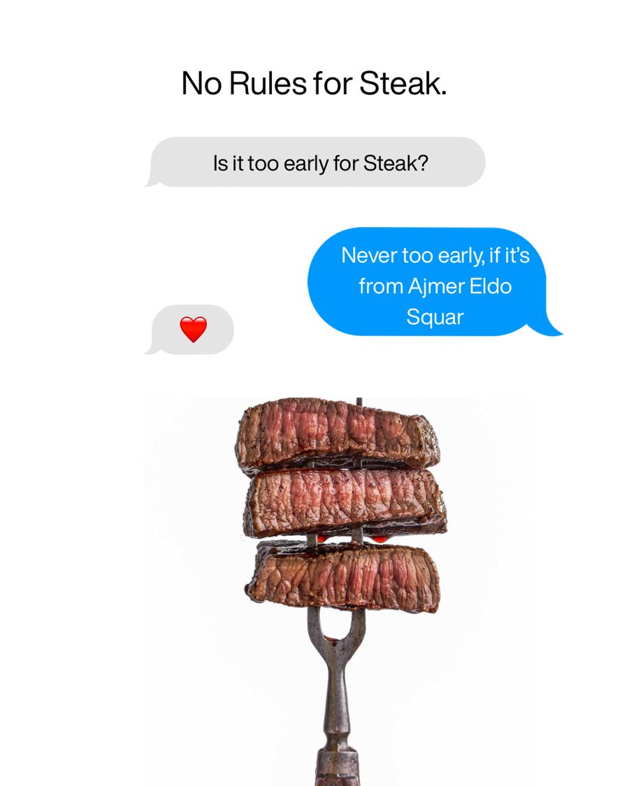 Steak text-message post