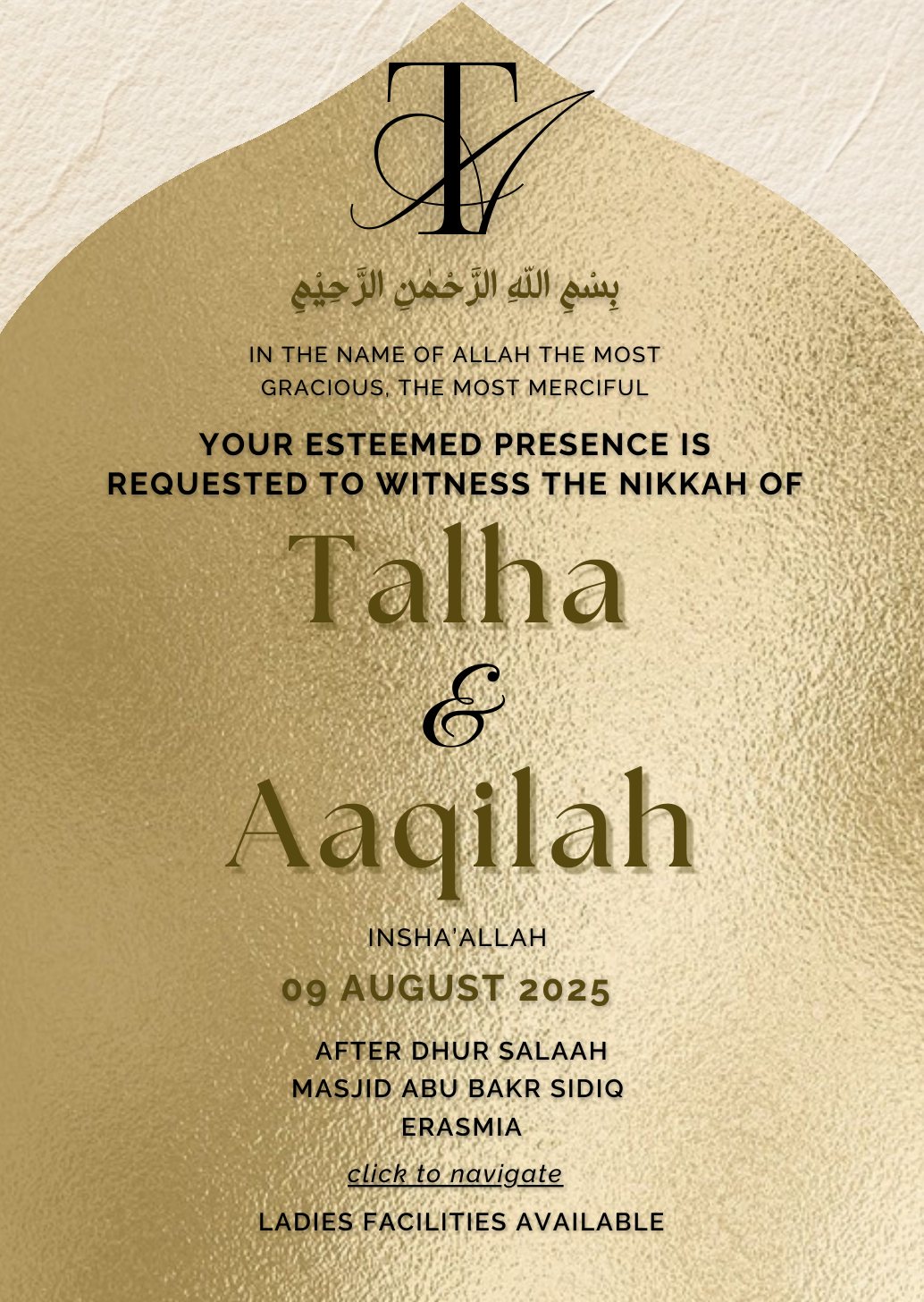 Wedding suite page 5: Nikkah