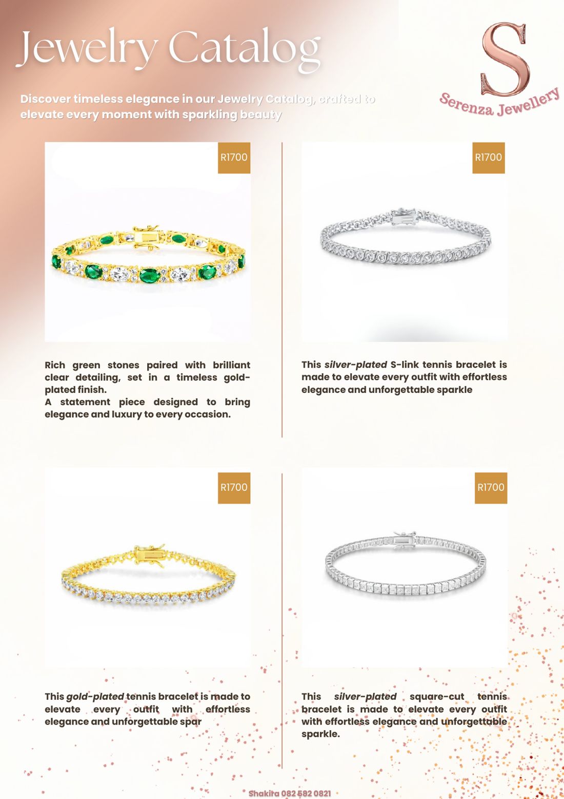 Catalogue page 3: tennis bracelets