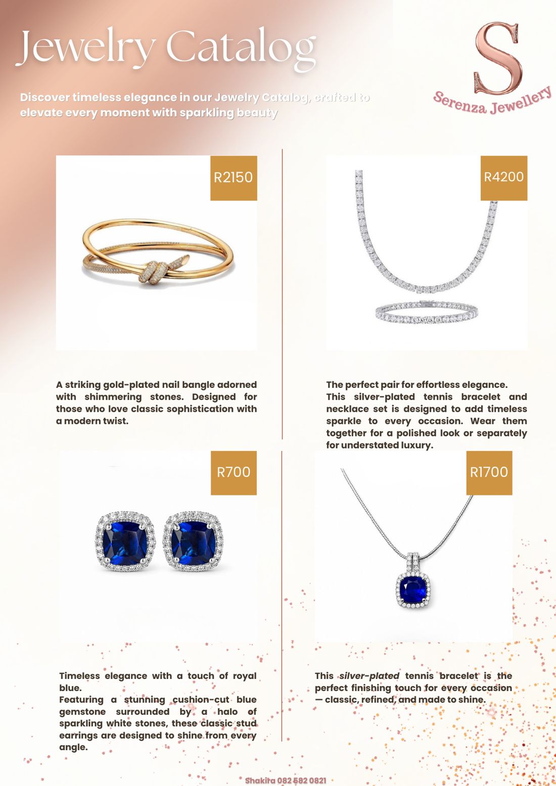 Catalogue page 7: sets, studs and pendants