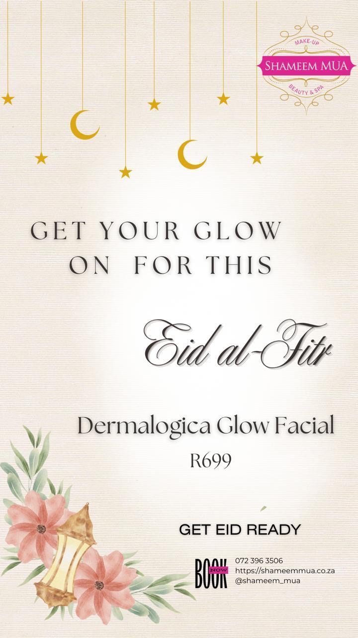 Eid al-Fitr glow facial poster