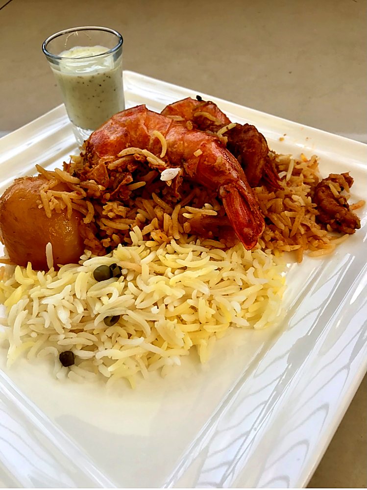 Prawns with rice